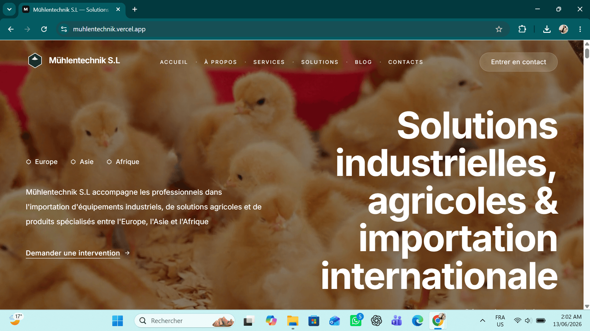 Muhlentechnik desktop screenshot