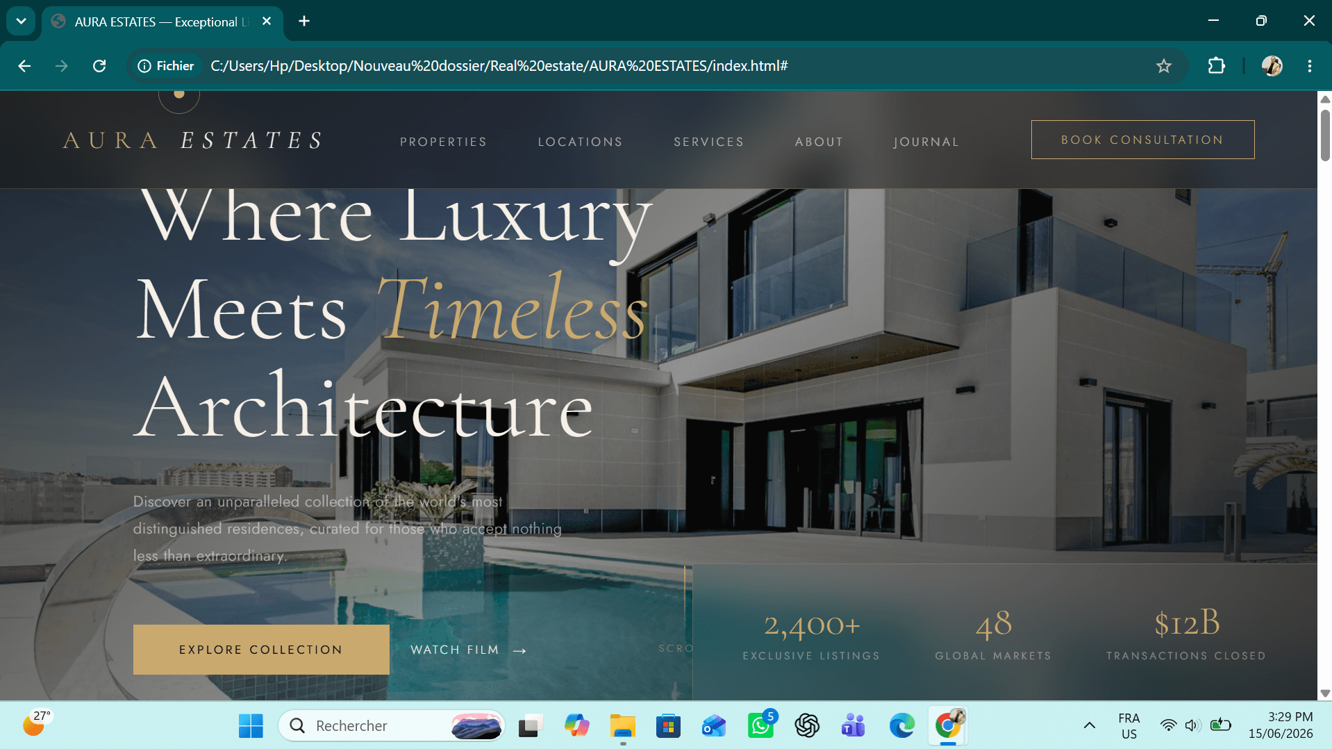Aura Estates desktop screenshot